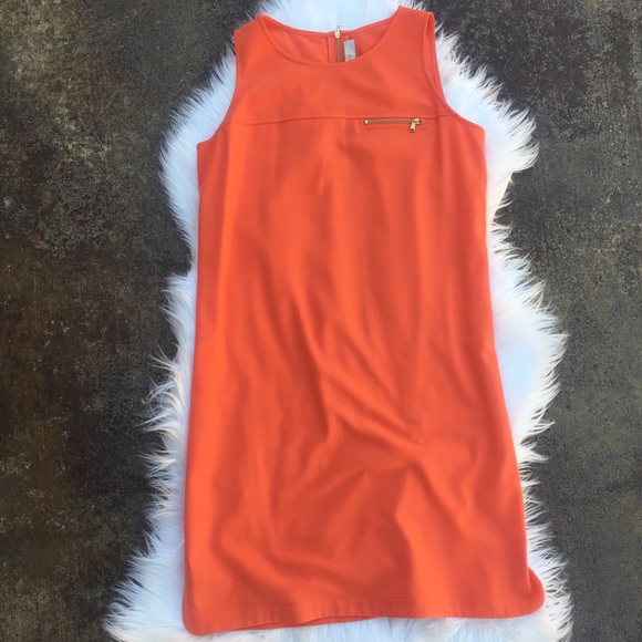 LOFT Dresses & Skirts - LOFT Burnt Orange Dress with Zipper Detailing